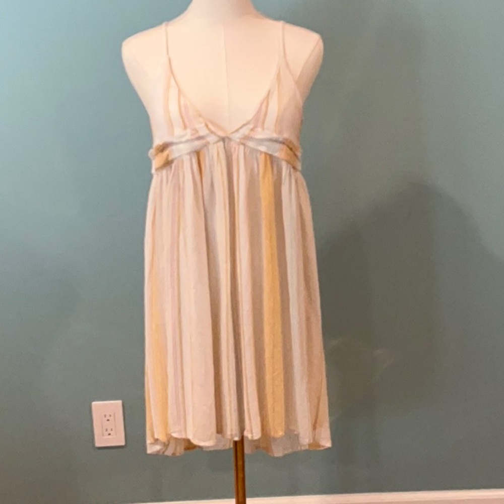 Striped Sleeveless Beach Dress